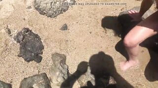 Beach pee fun