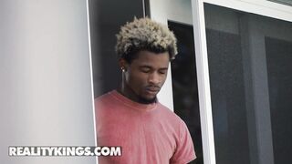 Mandi May Bends Over With Her Big Booty Turned In Damion's Direction Making Him Crazy To Fuck Her - REALITY KINGS