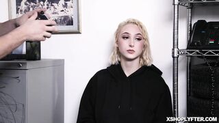 Big tits shoplifter Skylar Vox riding the security officers big cock
