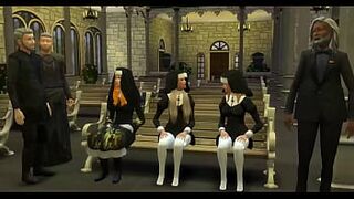 Perverse Religion of Catholic Parents Trick and Fuck the New Innocent Nuns teaching them the consequences of sin In The Temple 3D Porn Hentai