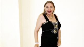 How busty cougar gilf can Catch a Man’s Eye: A Hotel Dance Romance in black stockings