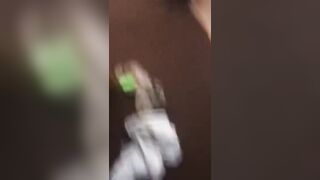 Running a train on a street girl