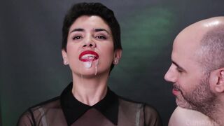 Cum dripping from mouth