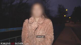 DEVIANTE - Brunette With Big Tits Confesses Then Roughly Fucked