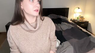 Huge Step Mother’s boobs were caught by her tired Step Son and she asked him to cum on her bra