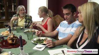 Mamma watching hot stepdaughters facial
