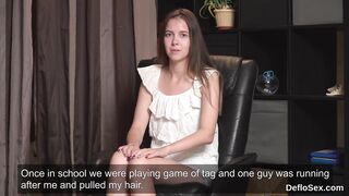 Steamy teenie fingers soft snatch until she is cumming