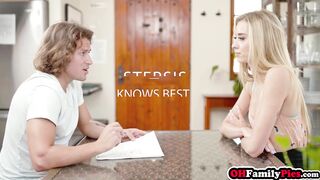 Stepsisters babysitter Khloe Kapri fucked lucky guy and shared stepbro with his stepsis Haley Reed