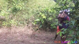 Hardcore Bbw Outdoor Sex standing in bush with BBC