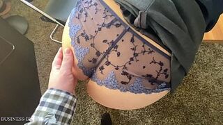 employee caught by her boss cum fill up