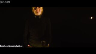 GAGGING ON THE LIGHT (TRAILER) -- face fucking and gagging on the beach at night