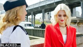 BLACKED Tiny Blonde runway model Christy is hungry for BBC