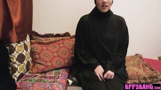 Muslim teen bride and BFFs fuck a BBC at bachelor party