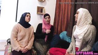 Muslim teen bride and BFFs fuck a BBC at bachelor party