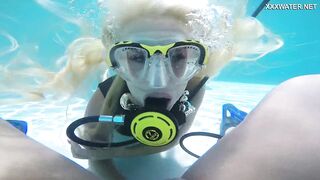 Hungarian lesbian babes underwater Vodichkina and Farkas