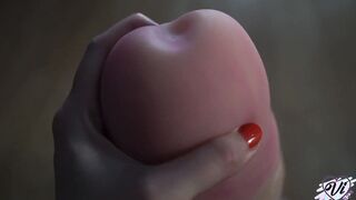 Tiny Babe Play Monster Dildo - Foot Fetish