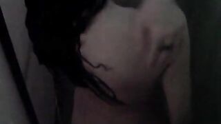 Cumshot under the shower