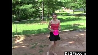 Dagfs - Little Blonde Flashing Her Body To Win The Game