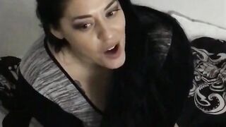 Riding my toy and cumming all over my pillow