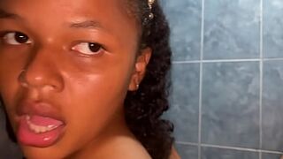 My roommate's boyfriend fucks me hard until he cums inside me