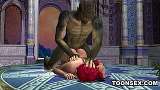 Sexy 3D Cartoon Elf Gets Her Tits and Pussy Fucked