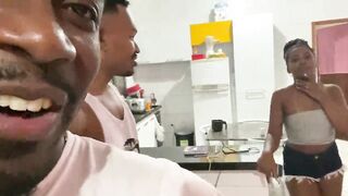 Team prepared for the top scenes in Brazil, Ruivinha with 3 black men