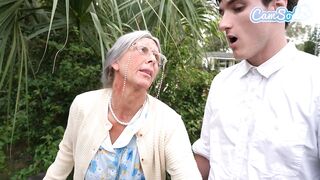 Hot Horny Grandma Public Sex, Busty Granny Squirts After Intense Orgasm From Helpful Creeper
