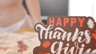Busty Ellie Nova Serves Her Man Pussy For His Thanksgiving Dessert