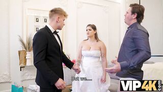 VIP4K. Wedding ceremony provokes bride to let manager fuck her