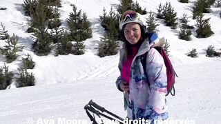 Ava Moore - Skiers catch me dildoing my ass - VLOG X