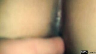 Oh, I was in the wrong hole... I put it in his ass and it hurt, but in the end he liked it and even wanted more.