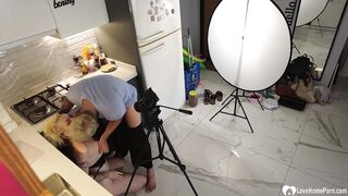 Kitchen photoshoot and fuck