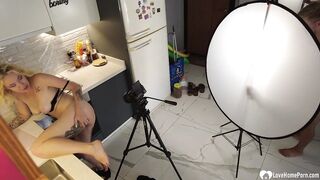 Kitchen photoshoot and fuck