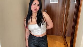 PERVERT CLEANING TEEN WANTS AN EXTRA WITH A MOUTH FULL OF MILK!