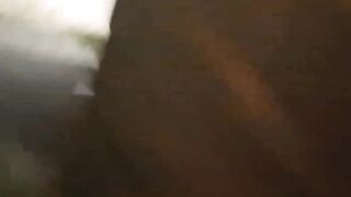 Risky handjob on the street for hot redhead at the bus stop