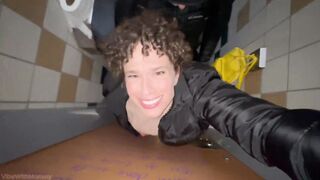 STEPMOM GIVES STEPSONS FIRST PUBLIC BATHROOM FUCK