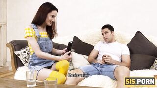 SISPORN. Shrewd individual tempts lovely russian stepsis into a fucking action