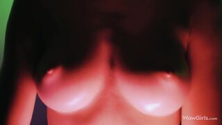 WOWGIRLS Hottest model with perfect boobs Sonya Blaze oiling herself and teasing us in this solo video