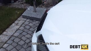 DEBT4k. Victoria Pure seduces collector to avoid vehicle impoundment