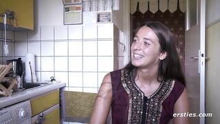 Ersties - Sexy Babe Massages Herself Before Fingering Herself
