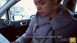 DEBT4k. At Christmas debtor has to satisfy collector's sexual needs