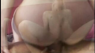 Beautiful chick gets deep anal and pussy fuck from a massive guy with big dick