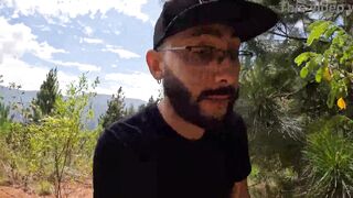 I go out to exercise with my two friends and we end up having a threesome outdoors