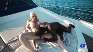 Blonde milf fucked on a boat