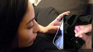 My girlfriend reacting to my friends' cocks