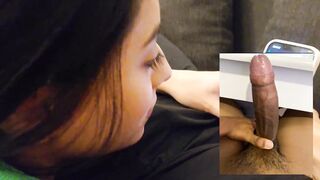My girlfriend reacting to my friends' cocks
