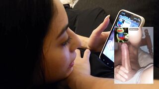 My girlfriend reacting to my friends' cocks