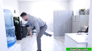 Busty boss fucks best employee as reward