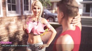 AWAM #52 teaching Christine Bow to play basketball