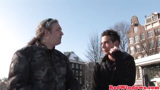Deepthroating dutch hooker getting jizzed